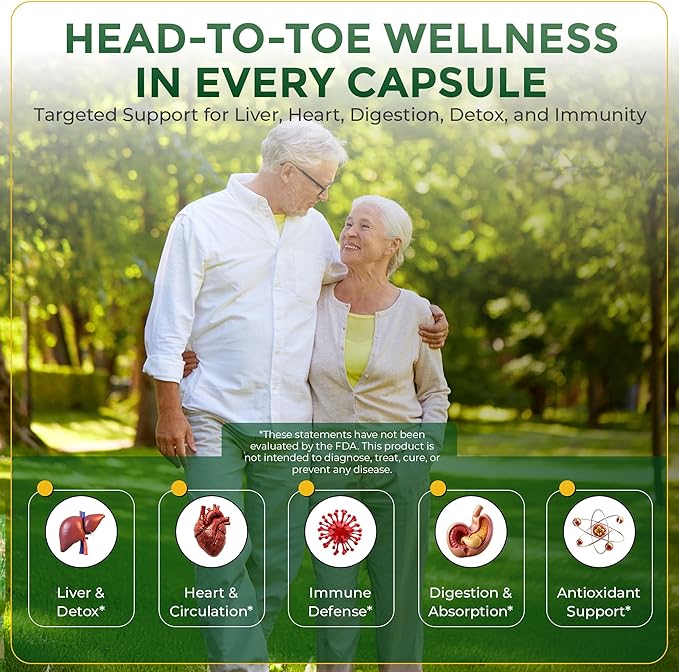 9-IN-1 Premium Spike Detox Wellness Formula – 8X Potency Nattokinase, Bromelain, Curcumin, Milk Thistle for Spike Support, Immune & Antioxidant Support, Liver & Heart Health support –120 Veg. Capsules