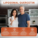 250mg Liposomal Quercetin Supplements - 60 Vegan Capsules to Support Antioxidant Defense, Cellular Health & Immune System - Quercetin Capsules Perfect for Healthy Aging and Vitality