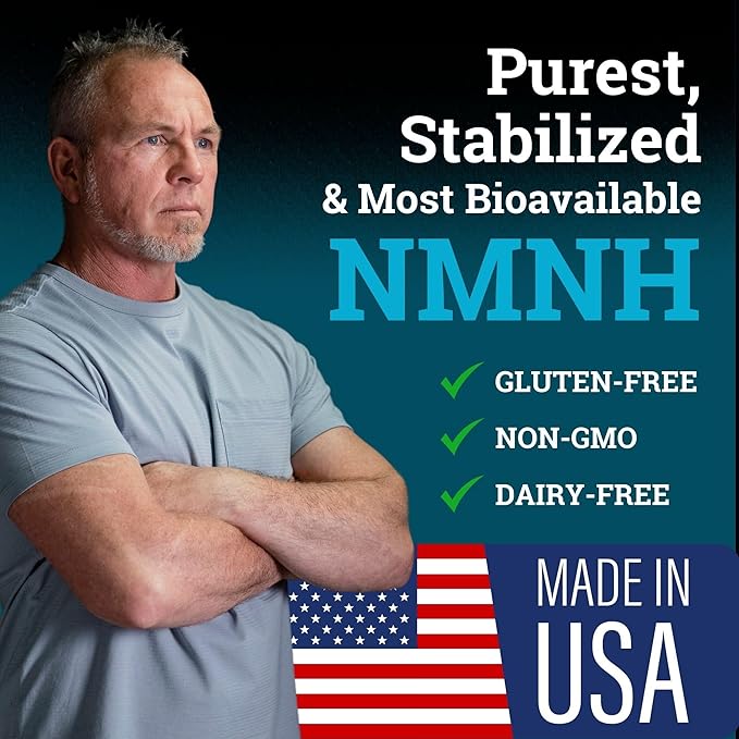 NMNH Supplement 250MG Pure Dihydro-Nicotinamide Mononucleotide (NMN Supplement Alternative with Bioperine® For 3X The Bioavailability) NAD Supplement to Boost NAD+ Levels For Anti-Aging & Energy