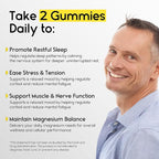 Magnesium Glycinate Gummies 400mg - Sleep Gummies for Kids & Adults - Magnesium Glycinate Chewable High Absorption for Muscle Recovery, Better Sleep & Relaxation, 60 Count, Pineapple