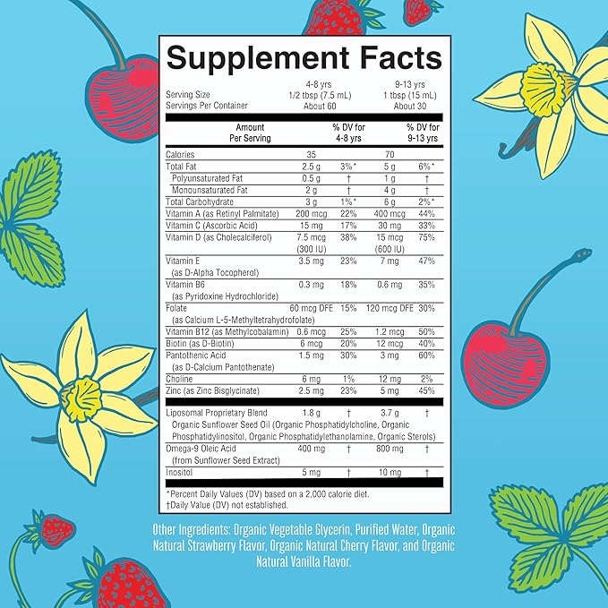 MaryRuth Organics Kids Multivitamin Liposomal | Vegan, Sugar-Free Vitamins for Kids | Ages 4+ | 2 Month Supply | 15.22 Fl Oz