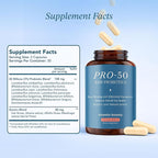 Vitamin Bounty Pro-50 - Probiotics for Women & Men - 50 Billion CFU - 13 Strains Probiotic + Prebiotic - Probiotics for Digestive Health - Delayed Release Capsules - 60 Count