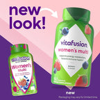 Vitafusion Womens Multivitamin Gummies, Berry Flavored Daily Vitamins for Women with Vitamins A, C, D, E, B-6 and B-12, 150 Count, 75 Day Supply, 150 Count