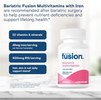 Bariatric Fusion Bariatric Multivitamin with Iron for Women | Hair, Skin and Nails Blend for Hair Loss After Bariatric Surgery & GLP-1 | 30 Capsules | 1 Month Supply
