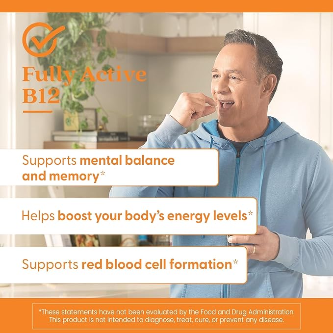 Doctors Best Chewable Fully Active Methyl B12, Methylcobalamin, Energy, Memory, & Mood Support, Non-GMO, Gluten Free, Soy Free, Vegan 60 Tablets