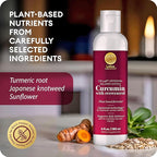 Liposomal Turmeric Curcumin with Resveratrol Liquid for Joint Support, Inflammation & Healthy Aging – Fast-Acting Curcumin Complex with CELLg8, High Absorption, Vegan, Non-GMO – 30 Servings, 6 fl oz