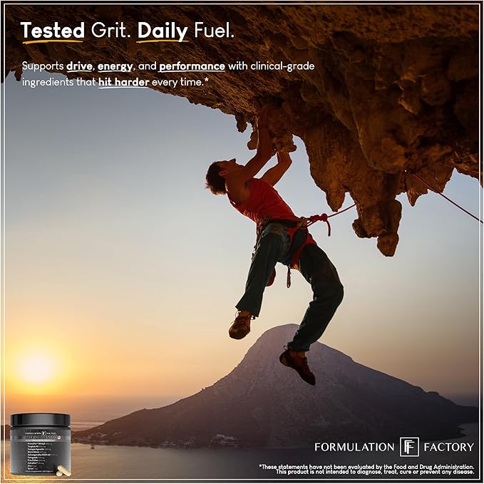 Formulation Factory Self Obsessed Maxxed Male Support - PrimaVie Shilajit, KSM-66 Ashwagandha & 200:1 Tongkat Ali Extract - Advanced Vitality & Drive Complex - 240 Capsules, 4 Month Supply