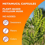 Metamucil 3-in-1 Fiber Capsules, Daily Psyllium Husk Fiber Supplement, Fiber Capsules for Digestive Health, Plant-Based Psyllium Husk Fiber Capsules, #1 Doctor Recommended Fiber Brand, 300ct Capsules