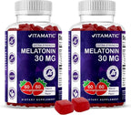 Vitamatic Sugar Free Melatonin 30mg per Gummy - 60 Servings - 60 Vegetarian Gummies - Non-Habit Forming Supplement (60 Count (Pack of 2))