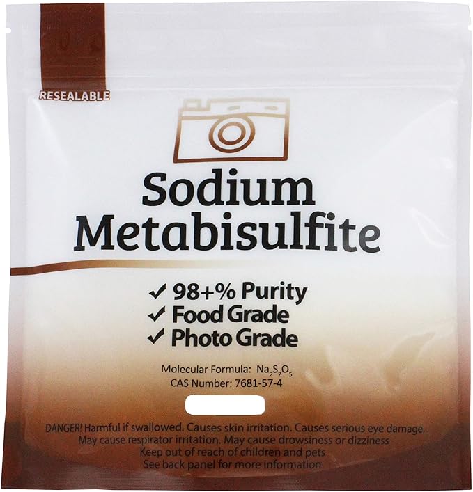 40 lb Sodium Metabisulfite Food Grade/Photo Grade 98.6+% Purity White Granular Solid Crystals