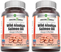 Amazing Omega Wild Alaskan Salmon Oil 2000mg Per Serving Softgels Supplement (180 | 2 Pack)