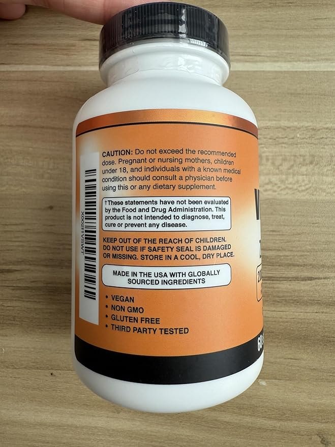 American Standard Supplements Vitamin C 2000mg, Zinc 40mg, and Rose Hips 50mg Per Serving, Vegan, Gluten Free, Non-GMO (120 Count)