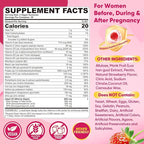 Prenatal Vitamins for Women Gummies, Methylfolate 1mg, Vegan Omega 3 DHA 800mg, Iron, Choline, Iodine, Vitamin D3 B6 B12 - Multivitamin for Women Before, During & After Pregnancy, Sugar Free, 60 Count