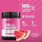 Optimum Nutrition Amino Energy - Pre Workout with Green Tea, BCAA, Amino Acids, Keto Friendly, Green Coffee Extract, Energy Powder - Watermelon, 65 Servings (Packaging May Vary) (Pack of 6)