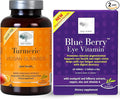 NEW NORDIC Eye & Joint Support Bundle, Blue Berry Eye Vitamin 60s Plus Turmeric Gummies Supplement 60s