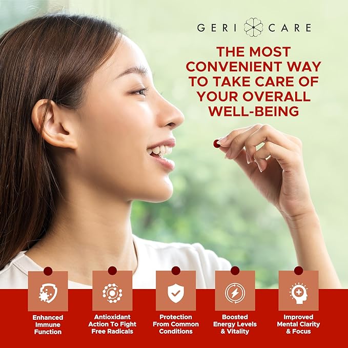 GeriCare One-Daily Multi-Vitamin Tablet, 1000 Count Adult Multivitamin Supplement for Men & Women | Easy-to-Take Dietary Supplement with Vitamins A, C, D3, B, Calcium| Vitamin & Mineral Complex