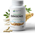 Panax Ginseng Supplement 1000mg - 60 Vegan Capsules - Korean Red Ginseng Extract Root Powder Pills for Men and Women - for Natural Energy, Focus, Immune Support, Vitality & Stamina