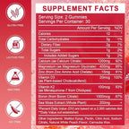 Calcium Citrate 1200mg Gummies with Vitamin D3, K2 - Chewable Calcium Magnesium Zinc d3 Supplement with Sea Moss Extract for Bone, Teeth, Immune Support for Women & Men, Peach Flavor-60 Gummies(2Pack)