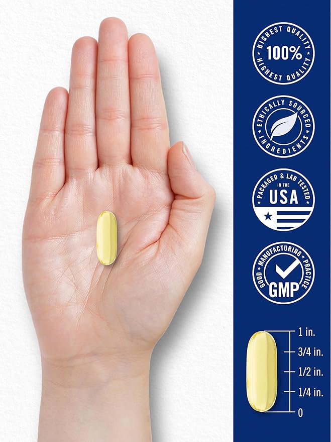 Carlyle Fish Oil 3000mg | 900mg Omega 3 | 90 Softgels | Lemon Flavor | Non-GMO and Gluten Free Supplement