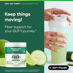 Physician's CHOICE Easy Mix Fiber for Digestive Health & Regularity - No Grit - Daily Prebiotic Soluble Fiber Powder Supplement for Women and Men - Cucumber Lime - 30 Servings