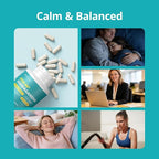 Cortisol Supplement with KSM-66® Ashwagandha & L-Theanine - Advanced Formula with GABA, Saffron, Magnesium Glycinate & Vitamin D3 for Calm Focus, Mood Balance & Restful Sleep - 60 Capsules