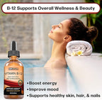 SBR Nutrition Vitamin B12 Sublingual Liquid Drops - Methylcobalamin, VIT B 12 Supports Energy, Max Absorption, 3000mcg Per Serving, 60 Servings, Non-GMO, Vegan Friendly, Manufactured in The USA