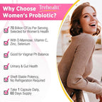 70 Billion CFUs Vaginal Probiotics, PH Balance with Probiotic & Prebiotic & D-Mannose, Women Probioticos for Odor & Flora, Yeast, vag, Urinary Health, GMO-Free, 60 Days Supply