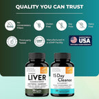 Sandhu's Liver Cleanse Detox & 15 Day Gut Cleanse Support Supplement for Women & Men | Supports Liver, Gut & Digestive Health