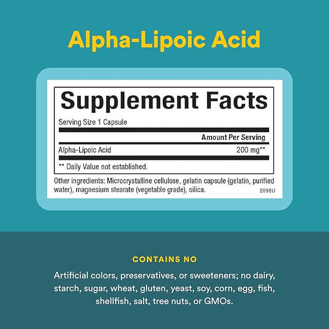Natural Factors Alpha-lipoic Acid 200mg Capsules, 60-Count