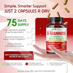 VITAL HERBAL Liposomal D-Mannose with Cranberry & Black Pepper – High Absorption Formula – Supports Urinary Balance, Digestive Comfort & Daily Wellness (90 Capsules)