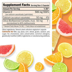 ANDREW LESSMAN Vitamin C 500 Complex 180 Capsules - Non-Acidic Vitamin C Plus Citrus Bioflavonoids for Immune System and Anti-Oxidant Support, No Stomach Upset, Small Easy to Swallow Capsules