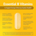 21st Century B-100 Complex Prolonged Release Tablets, 60 Count (Pack of 1), High Potency Vitamin B Complex for Nervous System, Energy Support, Includes Vitamin B1, B2, B6, Biotin & Calcium