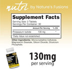 Potassium Iodide Tablets 130 mg (Pack of 2) - (120 Tablets) 10 Year Shelf-Life EXP 2034 to 2035 - Ki Pills - Yoduro de potasio - Nutri Supplements - 3rd Party Tested - NSF cGMP Certified Facility