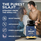 AMU NUTRITION Shilajit Gummies for Men & Women with Maca Root & Black Cohosh (60 Count (Pack of 1), Maca Root & Black Cohosh)