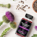Effective Nutra Milk Thistle Gummies | Sugar-Free Milk Thistle Extract 1000mg for Liver Detox & Antioxidant Support | Vegan, Gluten-Free| 45-Day Supply, Natural Berry Flavor, Made in USA (90 Count)