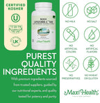 Maxi Health Liposomal Vitamin C 500mg Capsules with Digestive Blend, Highly Absorbable High Dose VitaminC, Non GMO Kosher Vegetarian Doctor-Formulated Immune Support Supplement (90 Count)