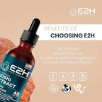 Reishi Mushroom Supplement - Faster Absorption Than Reishi Mushroom Capsules or Powder - Our Reishi Mushroom Extract Promotes Longevity - Reishi Mushroom Tincture - 2 Fl Oz by E2H