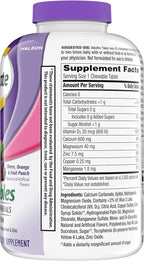 Caltrate Chewables 600 +D3 Plus Minerals Calcium and Vitamin D, Sugar Free, Cherry, Orange and Fruit Punch, 155 count