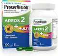 PreserVision AREDS 2 + Multivitamin, #1 Eye Doctor Recommended Brand, 2-in-1 Eye Vitamin with Lutein, Zeaxanthin, Zinc, and Vitamin C, D & E, 100 Softgels