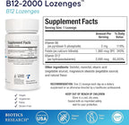 Biotics Research B12-2000™ Vitamin B12 2000 mcg, B6, Folate–B12 Sublingual Lozenges, Methylation Support Supplement, High Potency, Highly Absorbable, Natural, Berry Flavor, Dissolves Easily–60 Count