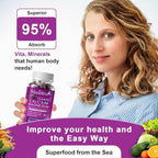 Plant Based Calcium Supplement with Vitamin D3,K2 Gummy for Bone Strength, Contains Whole Food Natural Minerals-Bone Health, Calm Mood & Sleep Support for Women & Men (2 Pack)