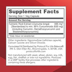 PROTOCOL FOR LIFE BALANCE Curcumin Turmeric Root Extract - 95% Standardized Curcuminoids - 665 mg Curcumin - Curcumin Turmeric Supplements - Non-GMO & Kosher - 60 Veg Capsules
