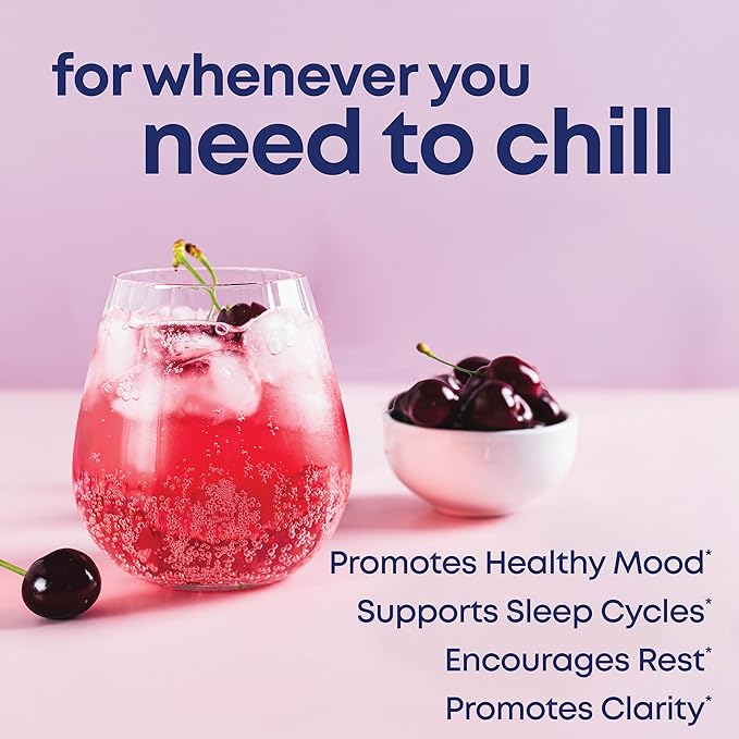 Her Own Sleepy Girl Magnesium Drink Mix, Sleep Support Powder, with Magnesium, Melatonin and Tart Cherry, Rest Supplement, Mocktail Drink Mix, Vegan, Gluten Free, Tart Cherry Flavor, 60 Servings