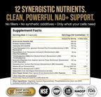 DLNIA Liposomal NAD+ Supplement & NMN Alternative | Nicotinamide Riboside (NR) 1258 mg with Resveratrol, Quercetin, Pterostilbene & CoQ10-12-Nutrient High-Absorption Cellular Energy & Healthy Aging