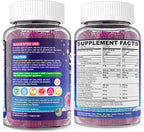 Kids Sleep Gummies, NO Melatonin Sleep Aid Gummies w/ Magnesium Glycinate, Magnesium Malate, L-Theanine, Lavender, B6, Zinc, D3K2 for Restful Sleep, Relax Brain & Muscle, Immune Support, Non-GMO 2Pack