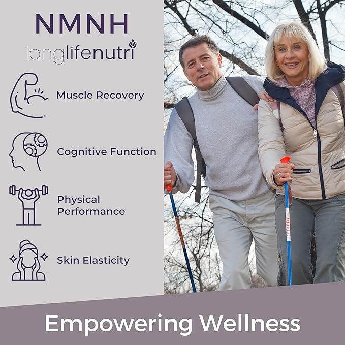 LongLifeNutri NMNH 300mg (Dihydronicotinamide Mononucleotide) - 120 Vegan Capsules, 2-Month Supply, NMN Alternative, NAD Supplement for Energy & Longevity, Lab Tested, Made in USA