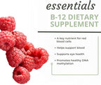 Optimal Health Systems Essential B-12 Drops | Whole Food B-12 for Energy, Red Blood Cell & Cognitive Support | Potent, Vegetarian, Gluten Free, Non-GMO – 60 mL