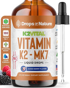 Vitamin K2 MK7 Liquid Supplement – Pure K2MK7 Menaquinone-7 (100 mcg) – Vegan, Non-GMO & Fast-Absorbing – Daily K2 Vitamin Supplement for Bone Strength & Cardiovascular Support (Mixed Berry, 60ml)