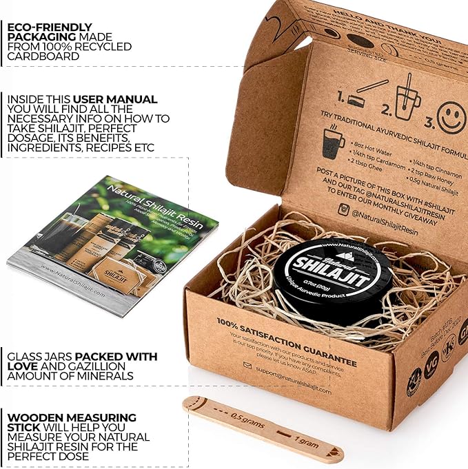 NATURAL SHILAJIT Resin (20g) – Genuine Altai Shilajit for Men & Women, DBP-Verified Bioactive Complex, Trace Minerals & Fulvic Compounds, Lab Tested, Pure Resin Supplement