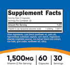 Nutricost Liposomal Vitamin C (1,500mg) 60 Capsules - High Absorption Vitamin C, Vegan, Gluten-Free, 30 Servings